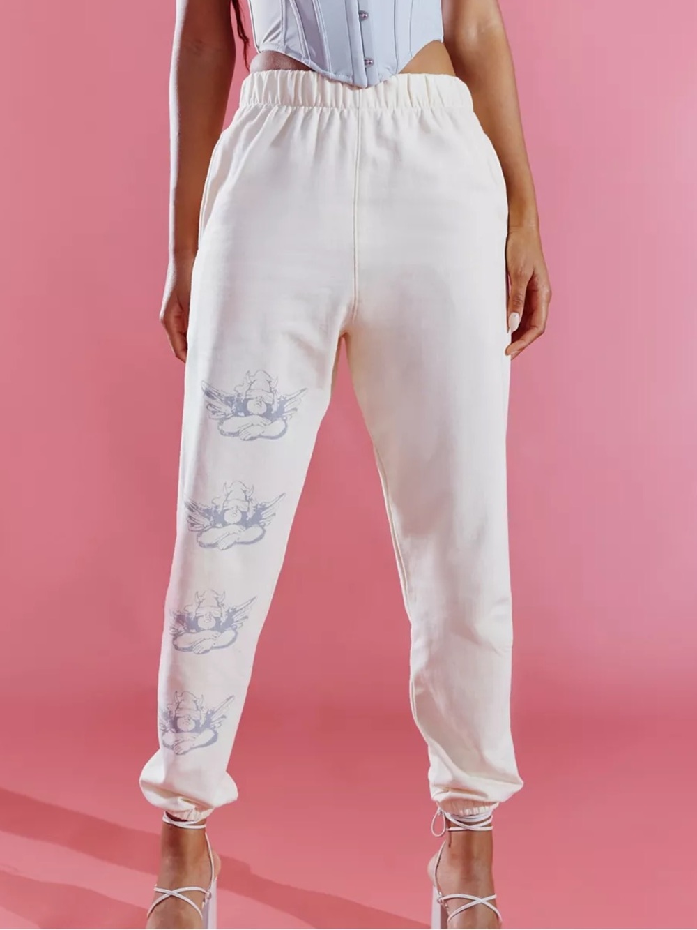 Boys Lie Deserted Cherub Jogger Sweatpants Cream